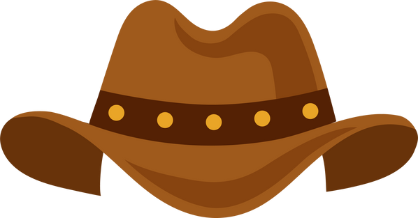 Cowboy hat flat illustration.